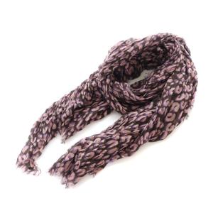 Stephen Sprouse ストール カシミヤシルク レオパード柄 ブラウン パープル