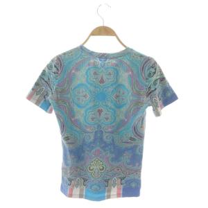 ETRO ペイズリー柄 Tシャツ カットソー 半袖 総柄 ブルー マルチカラー