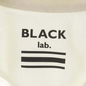 BLACK LABEL CRESTBRIDGE チェック ポロシャツ 半袖 鹿の子 メッシュ切替 M 白 ホワイト ライトグレー
