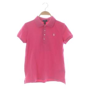 ホース刺繍ポロシャツ 半袖 XL ピンク