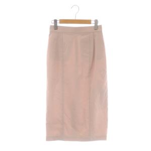ANAYI 23SS ストレッチグログランタイトスカート ロング ミモレ丈 36 ライトピンク