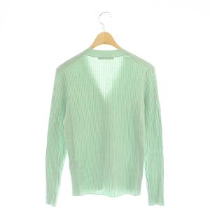 ANAYI 22SSウールシルクリブVネック カーディガン ニット 38 緑 グリーン