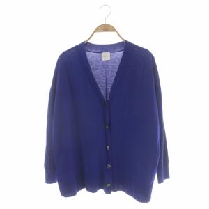 21SS ICECOTTON BIG Vカーディガン ニット 青 ブルー