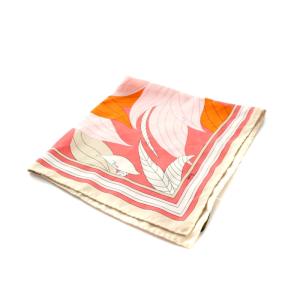 Emilio Pucci スカーフ シルク 絹 ベージュ オレンジ ピンク