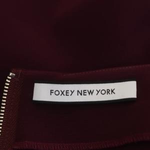 FOXEY NEW YORK イリプスフレアスカート フレア ひざ丈 40 ワイン 36424