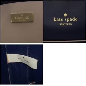 kate spade new york アーバーヒル アンネル トートバッグ ショルダーバッグ レザー バイカラー ピンク 紺 ネイビー WKRU3573