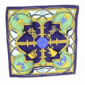 カレ45 GRANDE TENUE 馬の礼装 スカーフ シルク マルチカラー