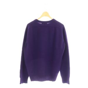 Drawer カシミヤ クルーネックニット セーター 長袖 2 ダークパープル
