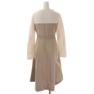 CELFORD ホールガーメントニットワンピース ロング 長袖 ボトルネック 36 オフホワイト ベージュ