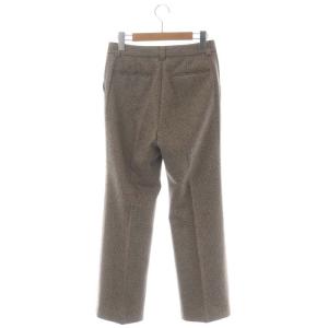 EVERYDAY I LIKE 21AW Slim Flare パンツ フレアパンツ チェック ウール 34 ブラウン ベージュ