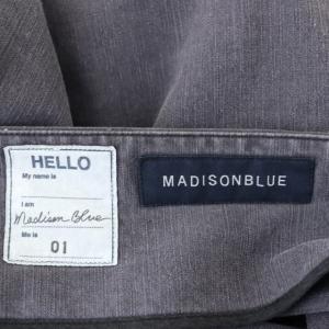 MADISONBLUE MI-MOLLET FLARE BACK SATIN SKIRT ロング コットン 1 グレー