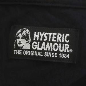 HYSTERIC GLAMOUR フリンジ プリント Tシャツ カットソー フレンチスリーブ F 黒 ブラック