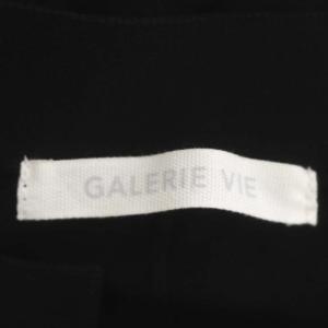 GALERIE VIE クレープコットン オーバーサイズドプルオーバー カーディガン ジレ 半袖 S 黒 生成り エクリュ