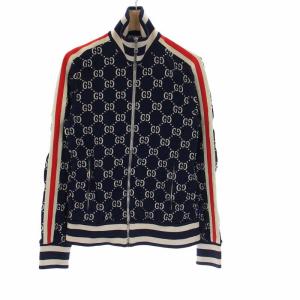 GUCCI GGジャカード コットン ジャケット ジョギングパンツ セットアップ 上下 XS ネイビー