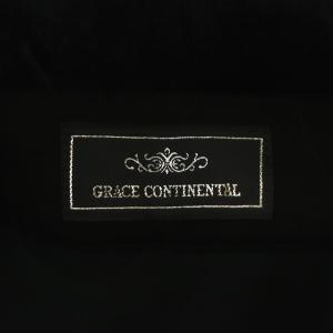 GRACE CONTINENTAL ボレロ カーディガン 五分袖 フォックスファー付き 36 黒 ブラック