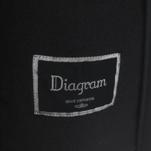 Diagram GRACE CONTINENTAL リバーFOXポンチョ コート ジャケット アウター フォックファー ウール 36 チャコール