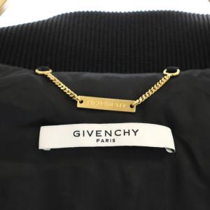 GIVENCHY Wジップ MA-1 ボンバージャケット ブルゾン ジップアップ 中綿 36 ブラック