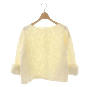 レッキスレーストップ トップス カットソー 七分袖 36 アイボリー