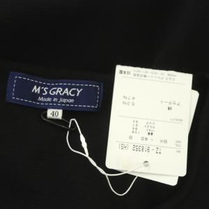 M'S GRACY 肩りぼん半袖ニット カットソー 40 黒 ブラック