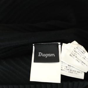 Diagram GRACE CONTINENTAL レイヤードタイトニットワンピース アシンメトリー ロング ノースリーブ ベルト付き 36 黒 ベージュ 茶