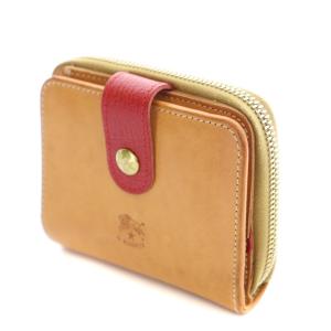 IL BISONTE 二つ折り財布 バイカラー レザー 茶 ブラウン C0960P