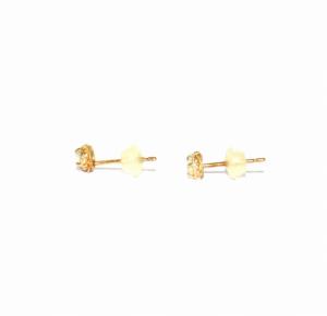 agete K10オパールピアス スタッドピアス ゴールド アクセサリー ジュエリー