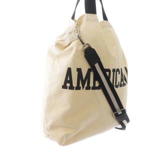 AMERICANA for SALON 2WAYロゴトートバッグ ショルダーバッグ キャンバス ブラック SBX62080