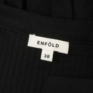 ENFOLD シャツワンピース 長袖 マキシ ロング 38 黒 ブラック