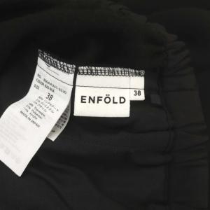 ENFOLD イージー ワイドパンツ 裏起毛 38 黒 ブラック