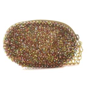 ANTEPRIMA ワイヤーポーチ 小物入れ PVC チェーン ゴールド マルチカラー