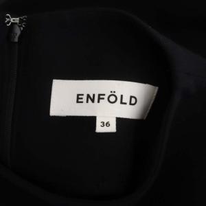 ENFOLD ボトルネック ワンピース ロング 長袖 36 黒 ブラック