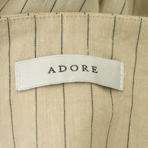 ADORE ワンピース ノースリーブ ロング マキシ ストライプ 38 ベージュ