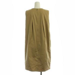 GRACE CONTINENTAL コクーン 膝丈ノースリーブドレス ワンピース コットン混 38 ベージュ