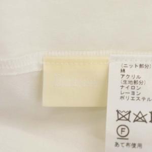 Diagram GRACE CONTINENTAL 23SS シアーコンビニットワンピース チュニック ミニ 七分袖 バルーンスリーブ 切替 36 白 ホワイト