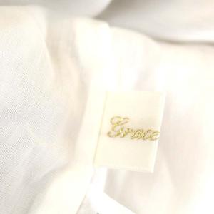 Grace Class 21SS ギンガムジャガードノースリーブ トップス カットソー ラメ リネン混 38 茶 白 ブラウン ホワイト