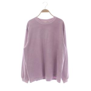 ピグメントダイ カットソー Tシャツ 長袖 XS ラベンダー