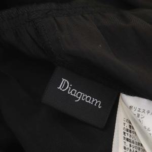 Diagram GRACE CONTINENTAL 21AW ピンタックカットワークチュニック ワンピース ミニ 長袖 刺繍 インナー付き 38 黒 ブラック