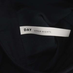 upper hights DAY ウエストギャザー ロングシャツワンピース マキシ丈 長袖 1 濃紺 ダークネイビー