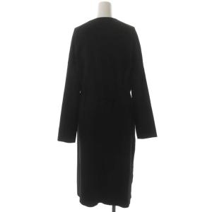 ANAYI レーヨンポリエステルギャザーカーデ カーディガン ロング 長袖 38 黒 ブラック