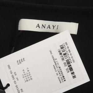 ANAYI レーヨンポリエステルギャザーカーデ カーディガン ロング 長袖 38 黒 ブラック
