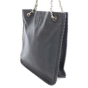 TORY BURCH トートバッグ ショルダーバッグ 2WAY チェーン レザー 黒 ブラック