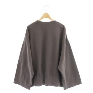 nest Robe 23AW UpcycleLino 裏毛メッセージプルオーバー IMPISH トレーナー スウェット F チャコール アイボリー