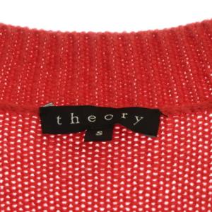 Theory カシミヤ ニット ロングカーディガン 長袖 S 赤 レッド