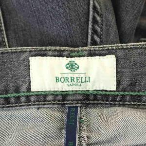 LUIGI BORRELLI デニムパンツ ジーンズ スリム ボタンフライ 30 グレー