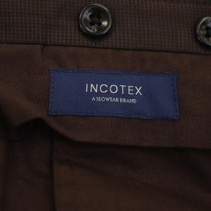 INCOTEX スラックス テーパードパンツ タック ジッパーフライ 46 チャコールグレー
