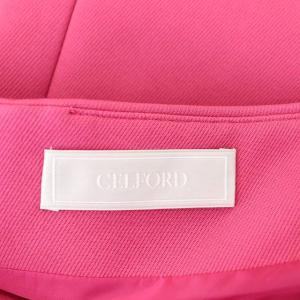 CELFORD 23SS トリプルクロスケープドレス ワンピース ミモレ丈 ロング 38 ピンク