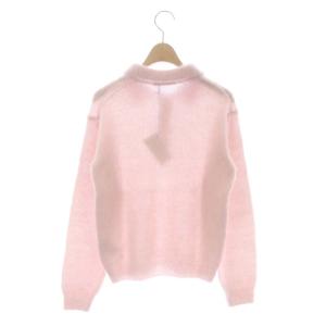 AURALEE 22AW BRUSHED SUPER KID MOHAIR KNIT POLO 0 ピンク