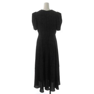 CELFORD 20SS ドットワンピース ロング 半袖 36 黒 白 ブラック ホワイト