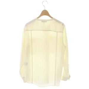 Theory 22SS PRIME GGT UTL SHIRT B ブラウス 長袖 シアー 前開き S オフホワイト