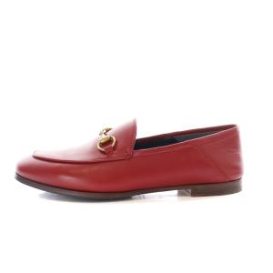 GUCCI 414998 ホースビットローファー レザー ラウンドトゥ 23cm レッド